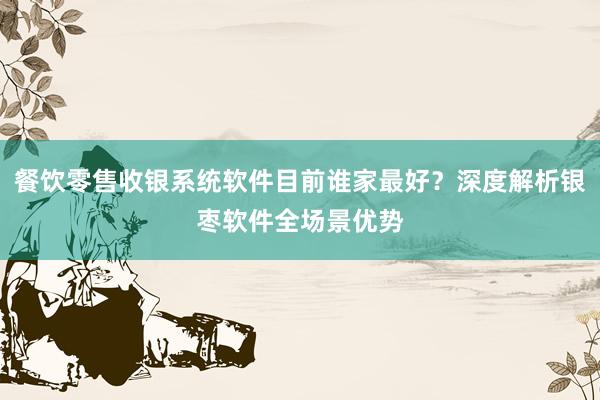 餐饮零售收银系统软件目前谁家最好？深度解析银枣软件全场景优势