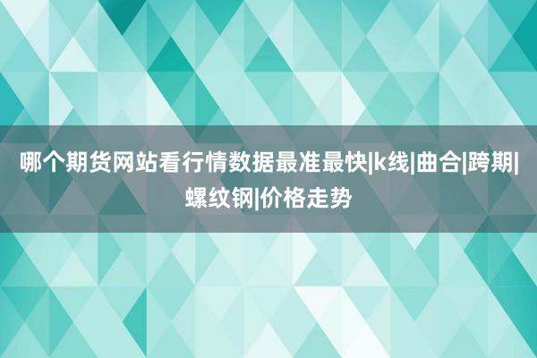 哪个期货网站看行情数据最准最快|k线|曲合|跨期|螺纹钢|价格走势