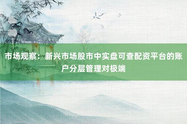 市场观察：新兴市场股市中实盘可查配资平台的账户分层管理对极端