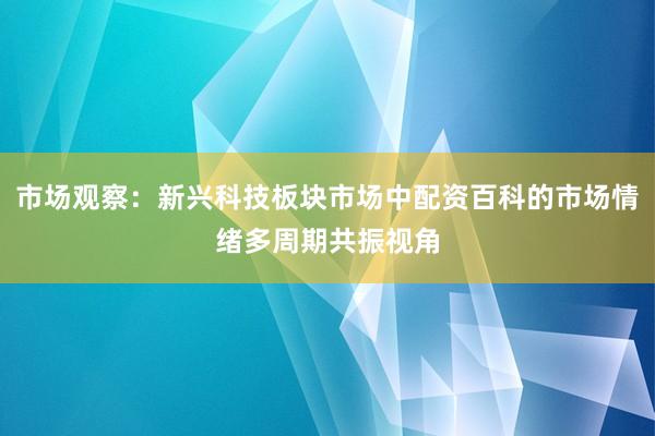 市场观察：新兴科技板块市场中配资百科的市场情绪多周期共振视角