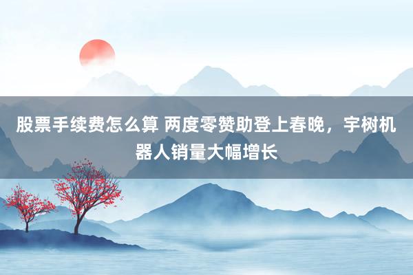 股票手续费怎么算 两度零赞助登上春晚，宇树机器人销量大幅增长