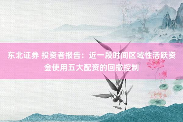 东北证券 投资者报告：近一段时间区域性活跃资金使用五大配资的回撤控制